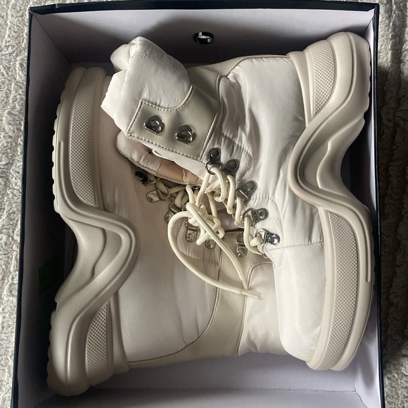 Shoes - Azelia Wang Beige Boots